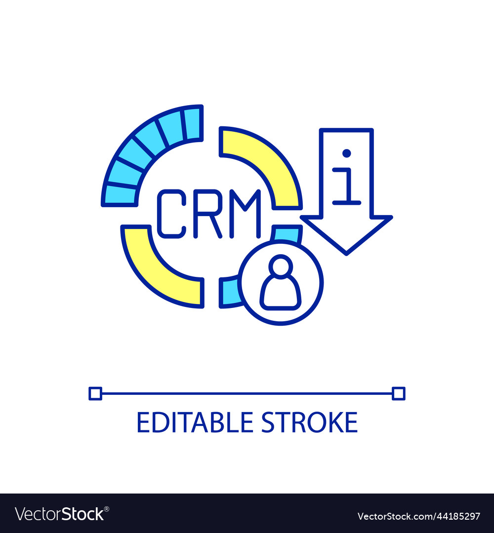 Integration of crm systems rgb color icon Vector Image