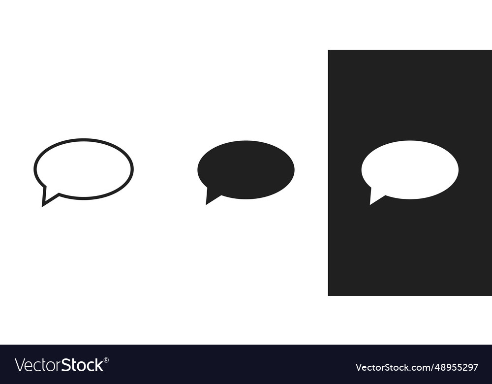 Message bubble icon in 3 form on white background vector image Message bubble icon in 3 form on white background
