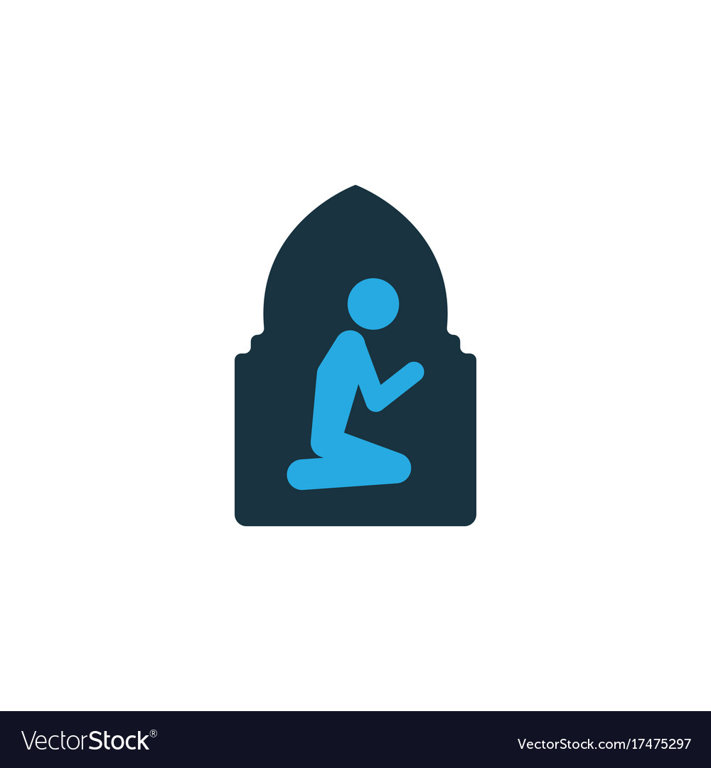 Namaz room colorful icon symbol premium quality Vector Image