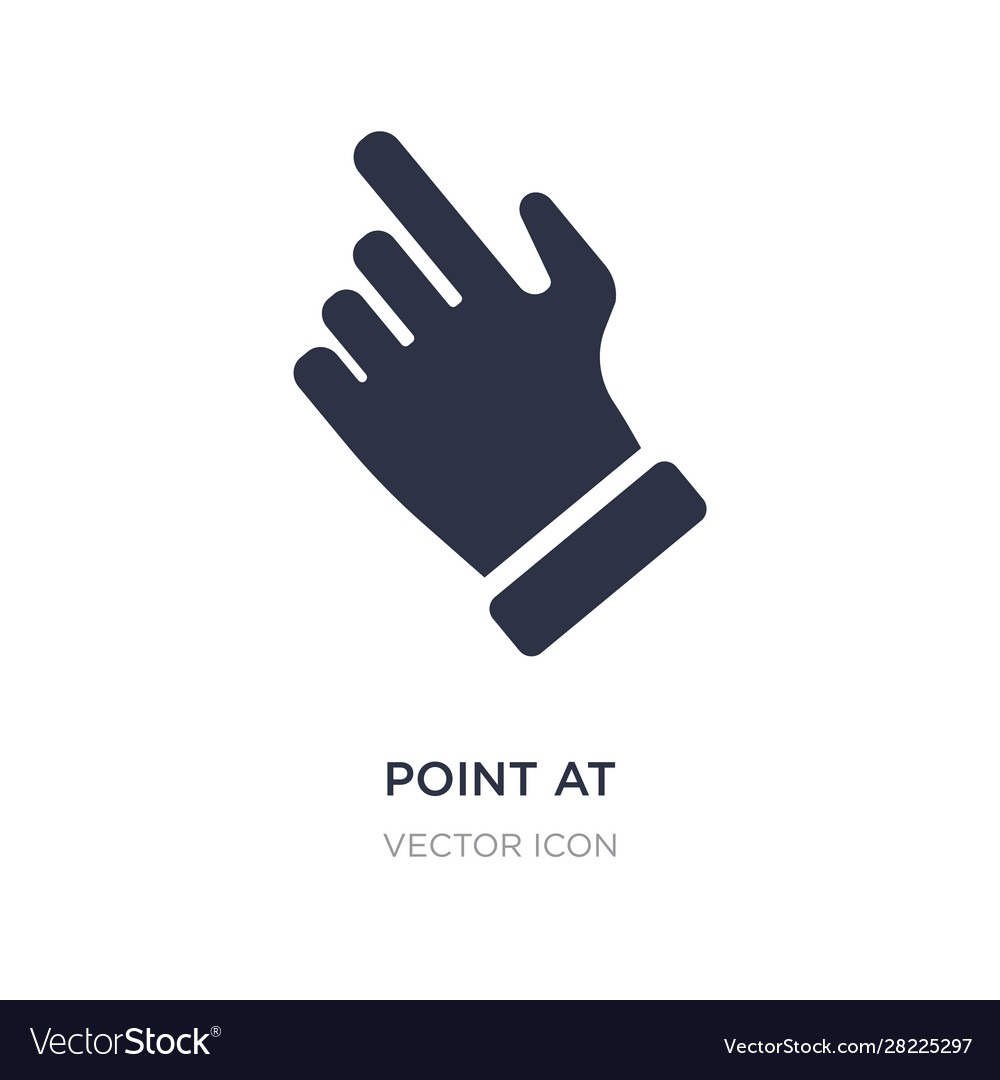 Point at icon on white background simple element vector image Point at icon on white background simple element