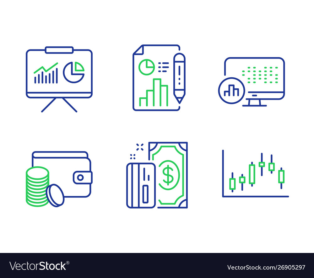 Presentation payment and report statistics icons