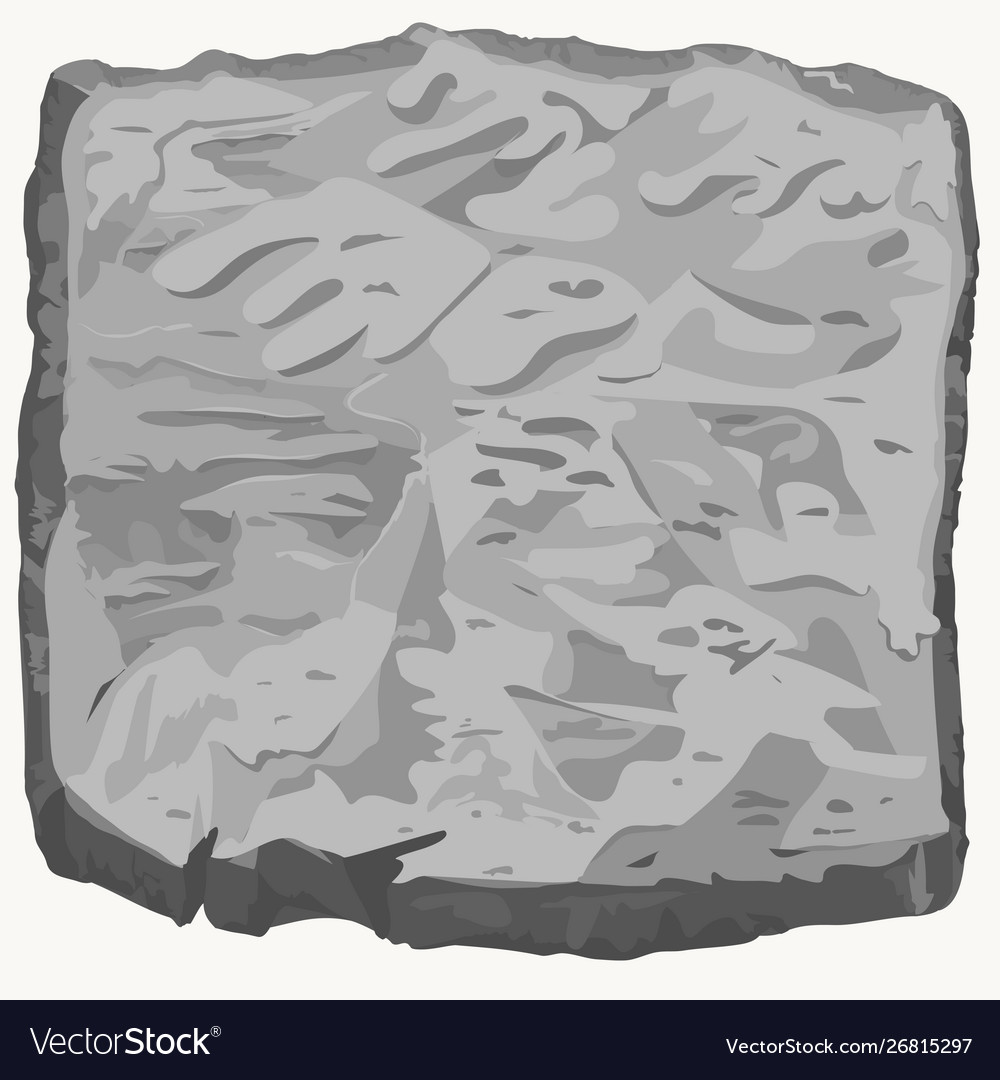 Rock stone cartoon banner square stone panel big Vector Image Rock stone cartoon banner square stone panel big Vector Image