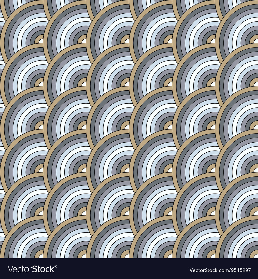 Seamless pattern of circles in squama style