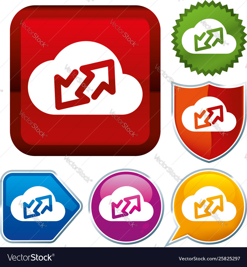 Set shiny icon series on buttons cloud computing