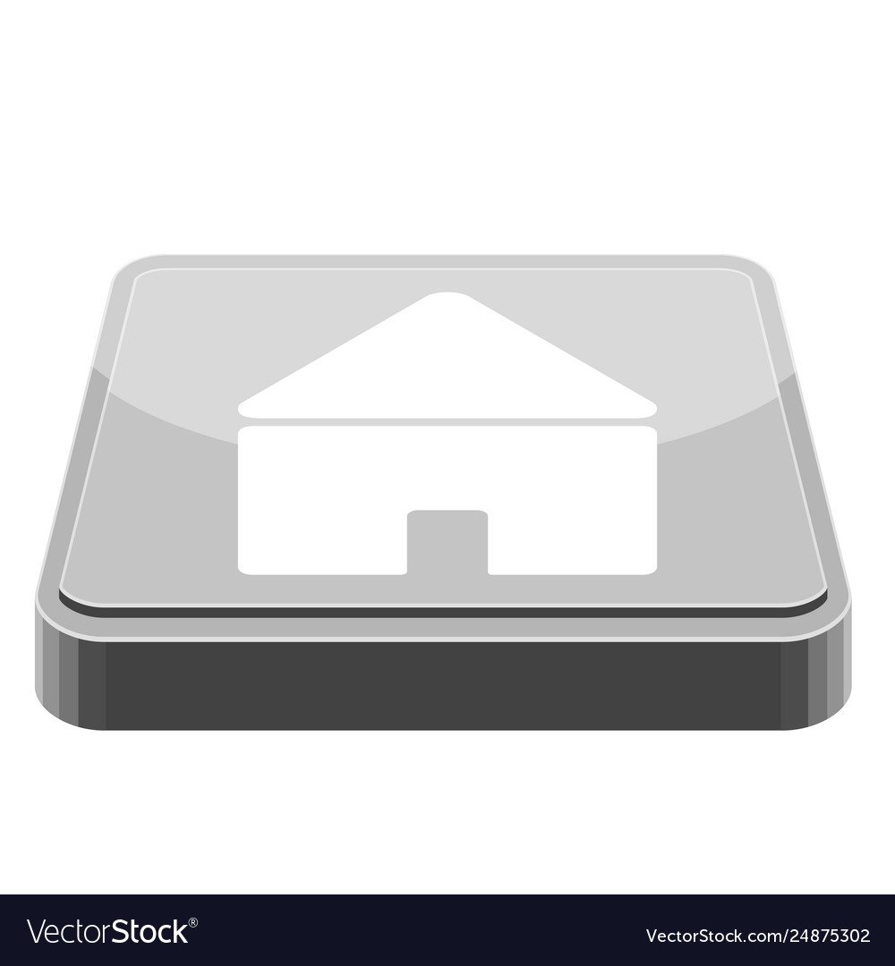 3d app button with a house icon