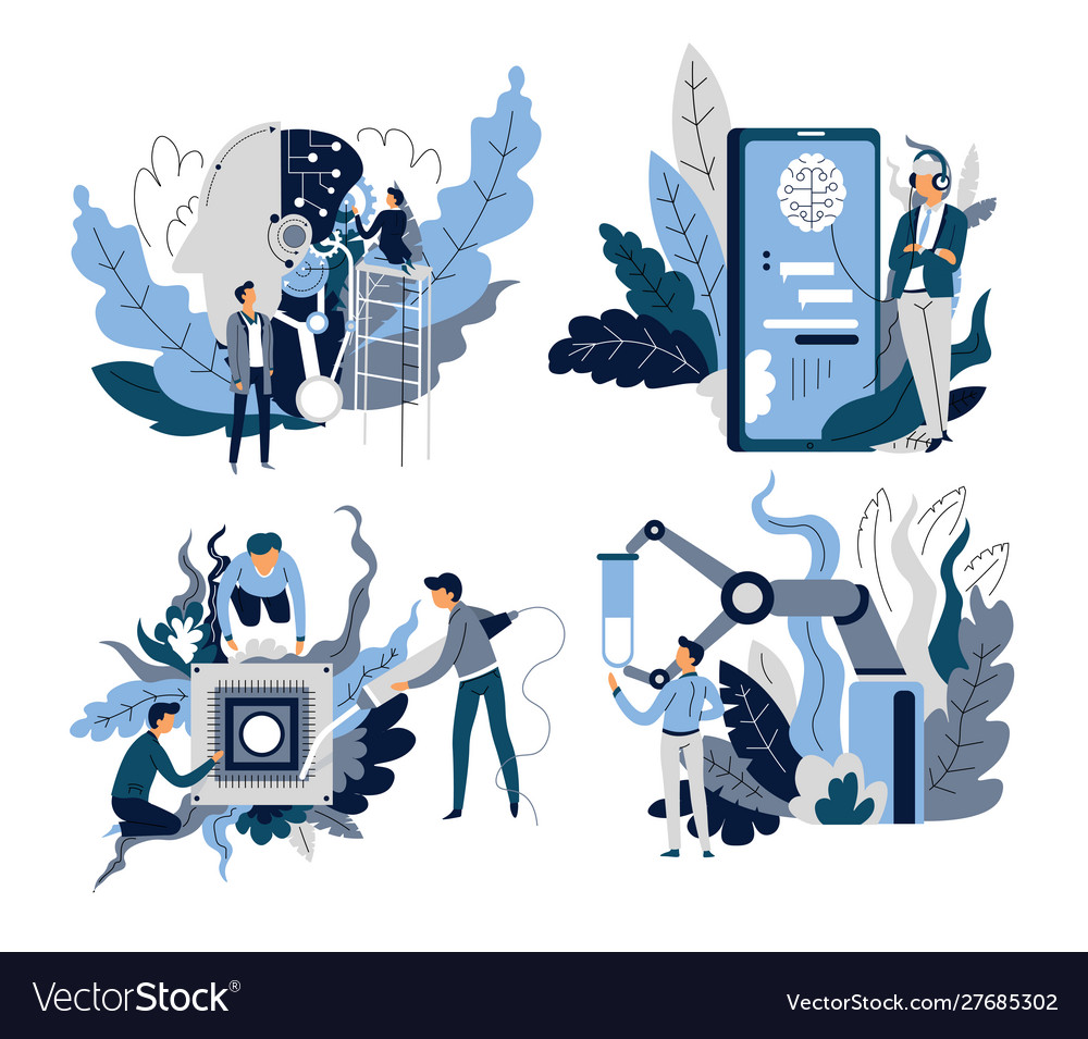 Artificial intelligence science and technology Vector Image