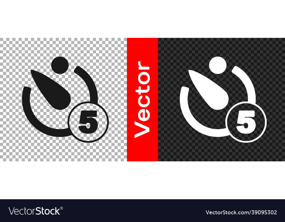 Black camera timer icon isolated on transparent vector image Black camera timer icon isolated on transparent