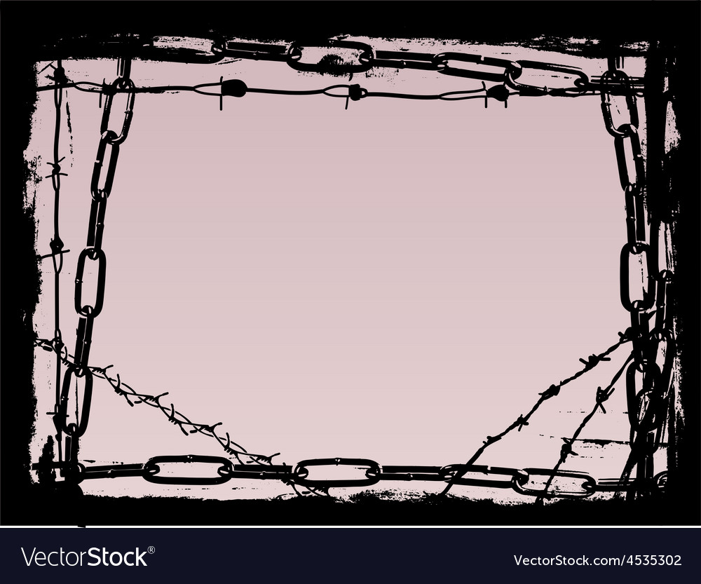 Border of black chains 2 Royalty Free Vector Image