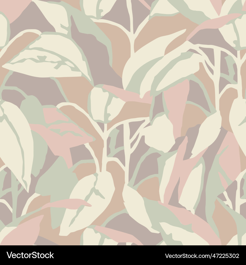 Botanical art seamless pattern Royalty Free Vector Image