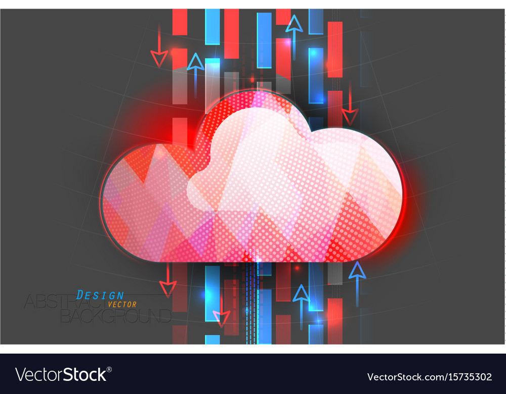 Cloud computing status scene Royalty Free Vector Image
