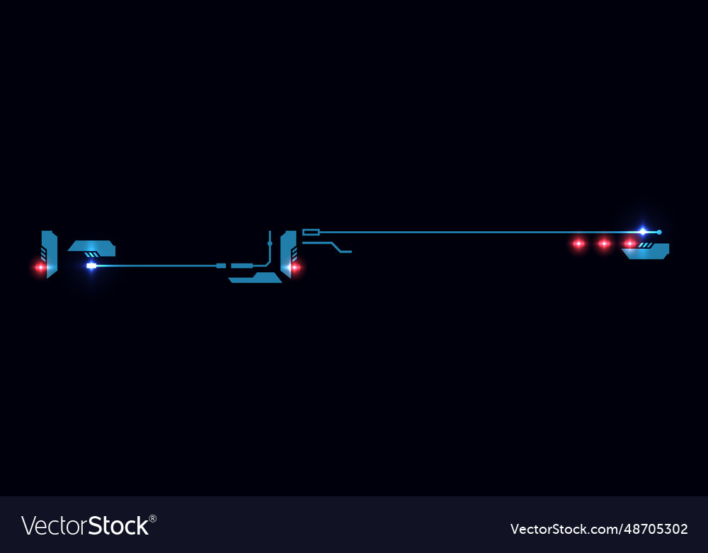 Futuristic horizontal web design element vector image Futuristic horizontal web design element