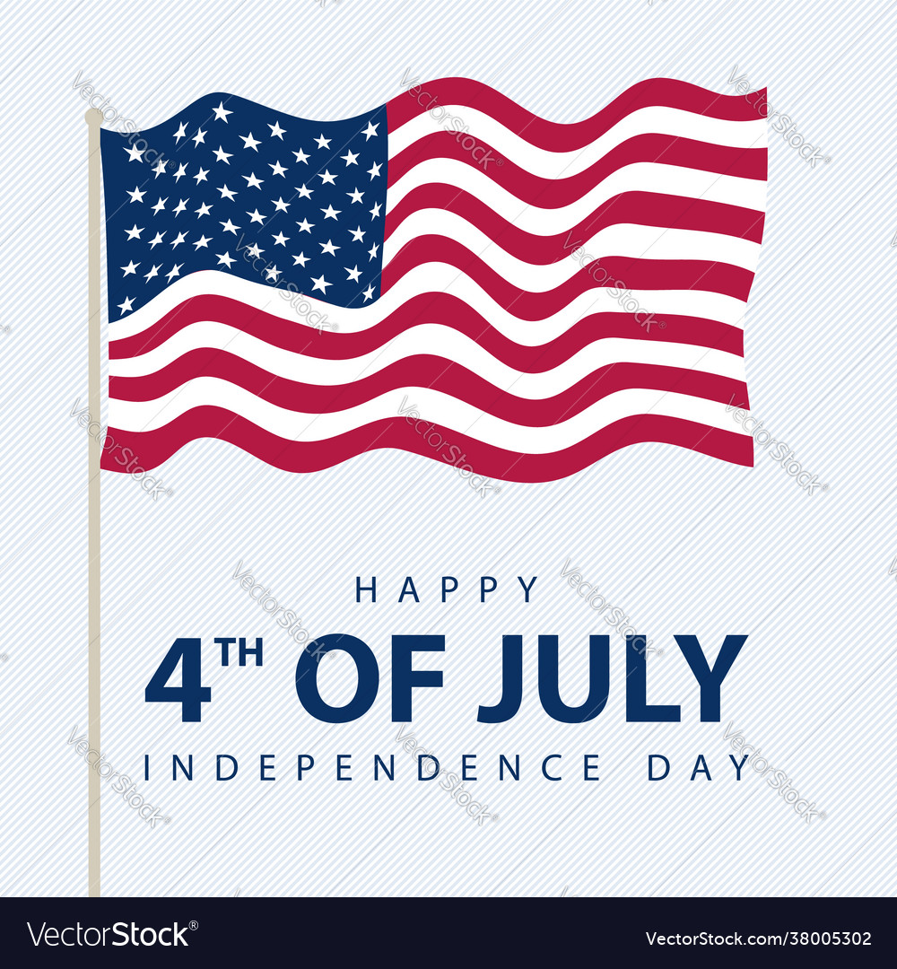 Greeting Card For Celebration Independence Day Vector Image