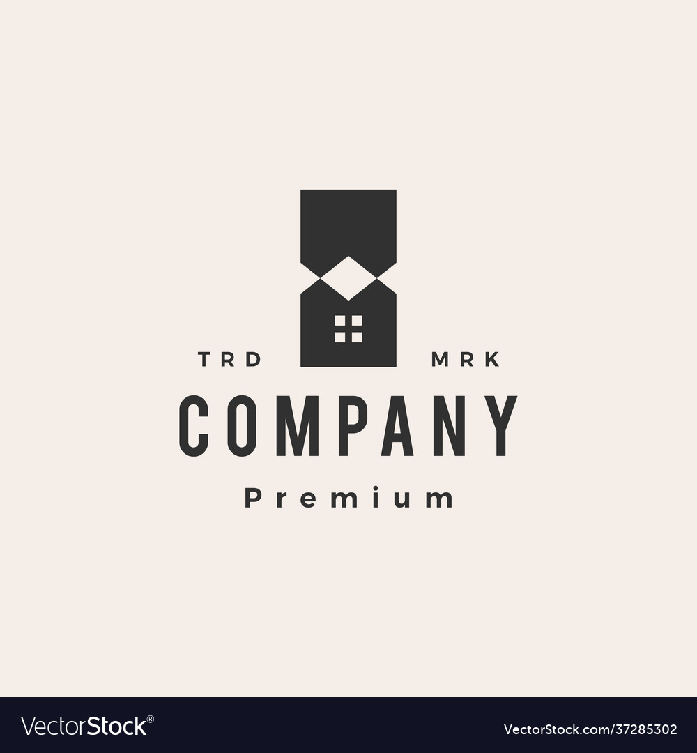 Hourglass Haus Zeit Hipster Vintage Logo-Ikone vector image Hourglass Haus Zeit Hipster Vintage Logo-Ikone