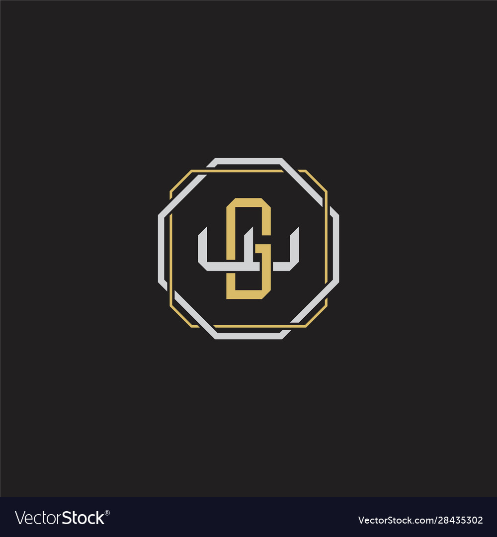 Initial letter overlapping interlock logo
