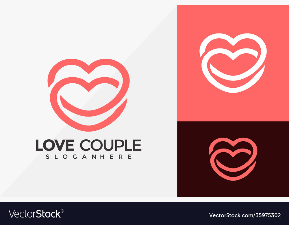 Love couple logo design brand identity logos