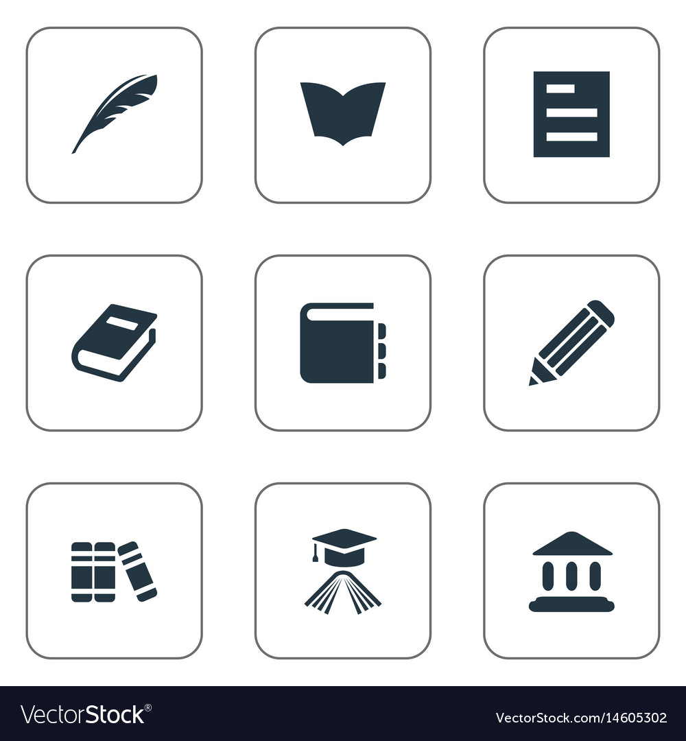 Set of simple knowledge icons