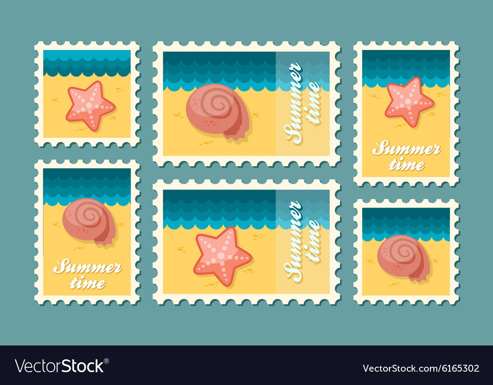 Summertime stamp set flat