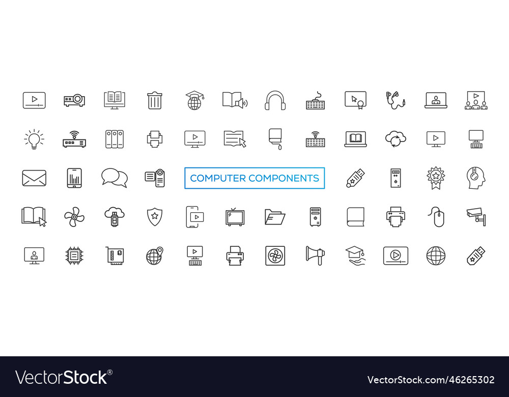 Tech device thin lines flat icon solid