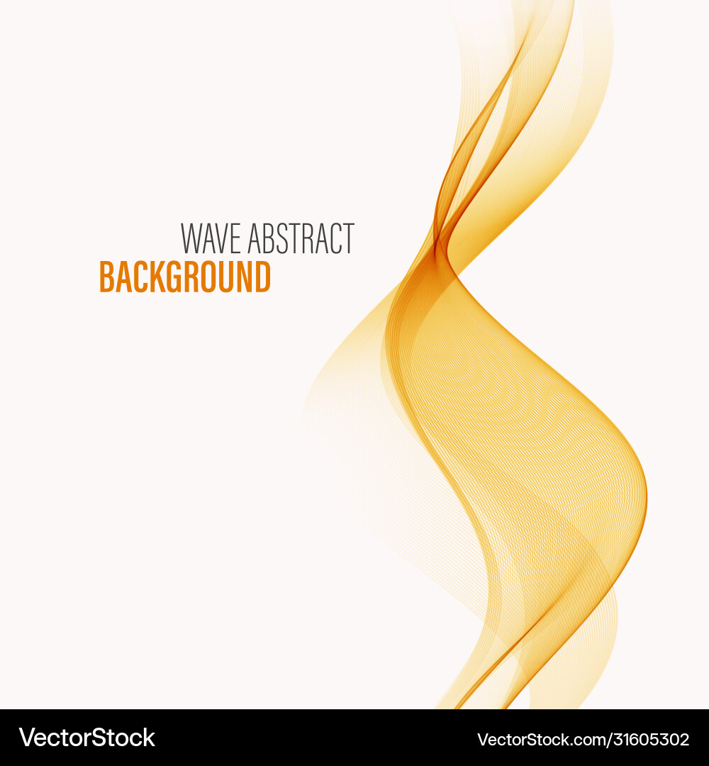 Wavy orange background flow wave Royalty Free Vector Image