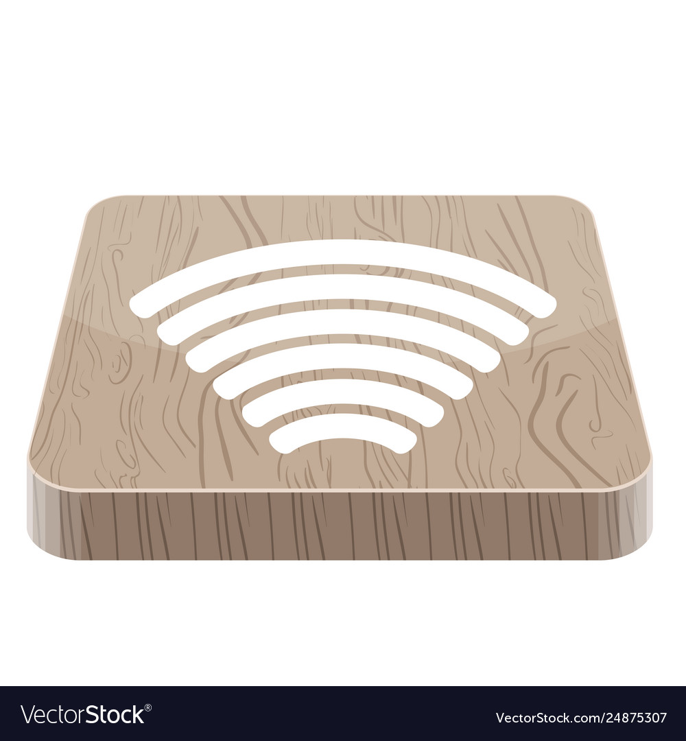 3d app button with a wifi icon