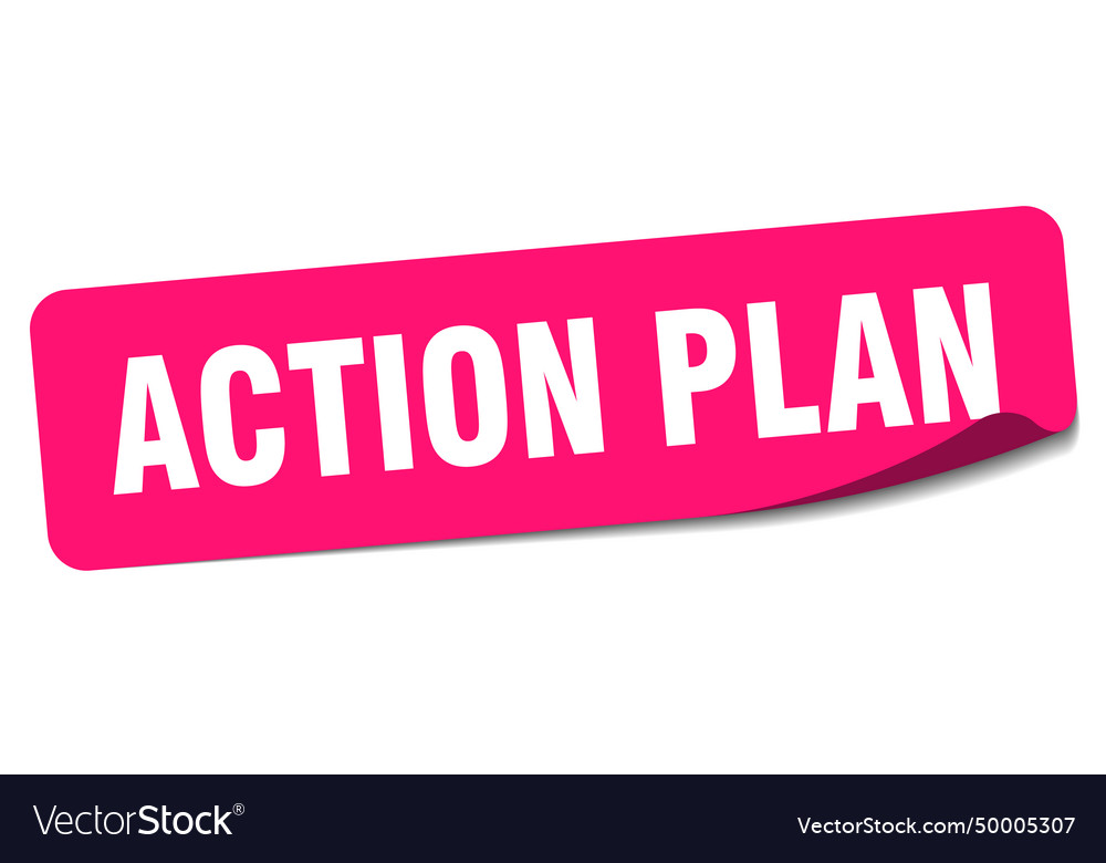 Action plan sticker label