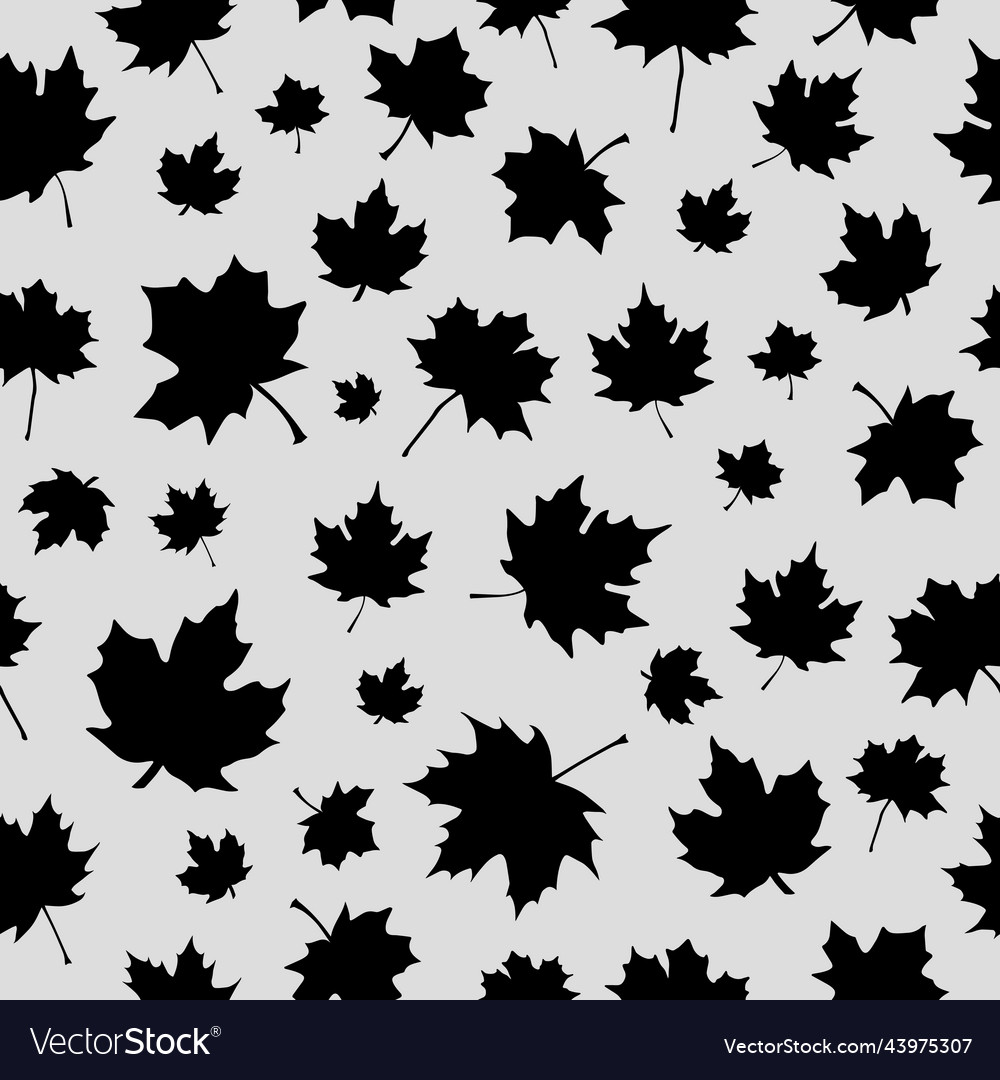 Autumn seamless pattern with many maple leaves vector image Autumn seamless pattern with many maple leaves