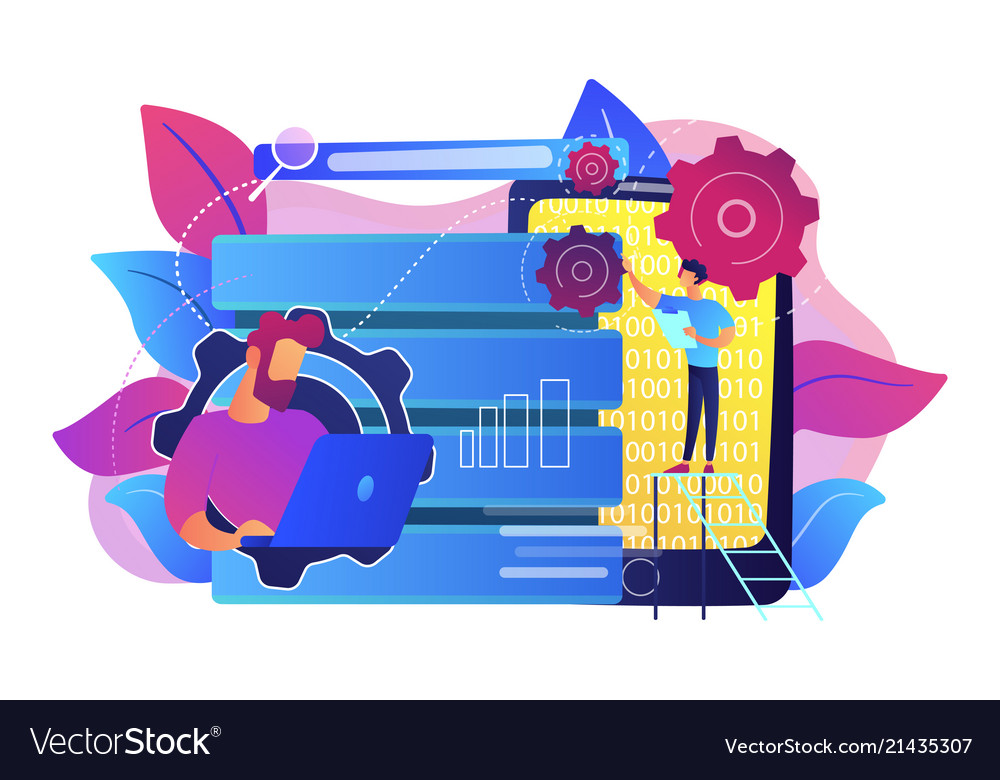 Big data applications concept vector image Big data applications concept
