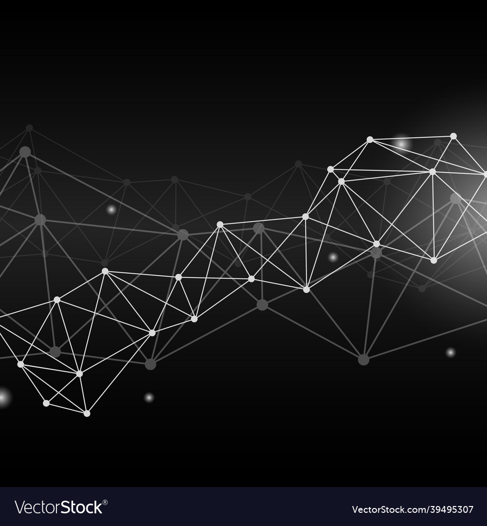 Black neural network Royalty Free Vector Image