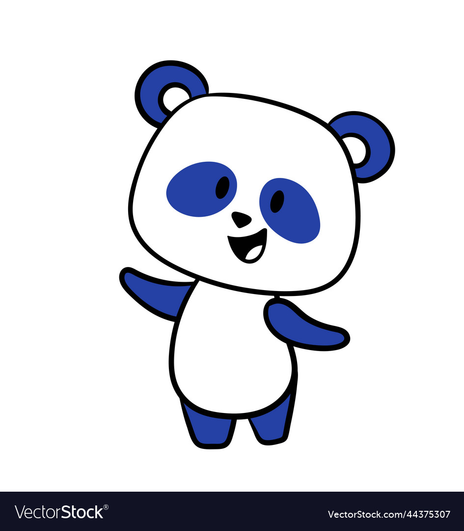 Cute little panda Royalty Free Vector Image - VectorStock