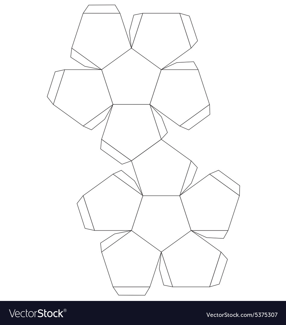 Додекаэдр на клетчатой бумаге нарисовать