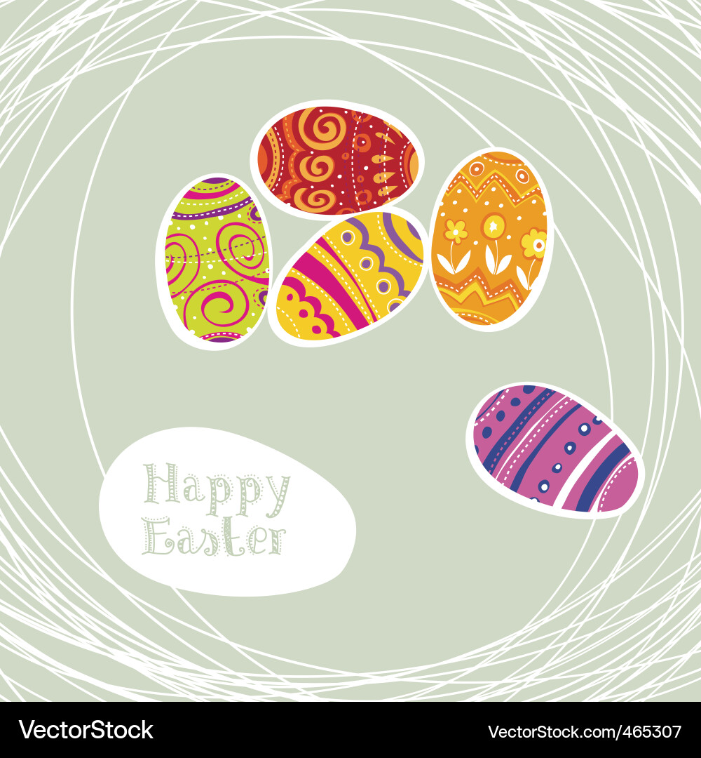 Easter eggs Royalty Free Vector Image - VectorStock