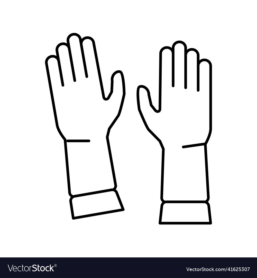 Glove for washing line icon