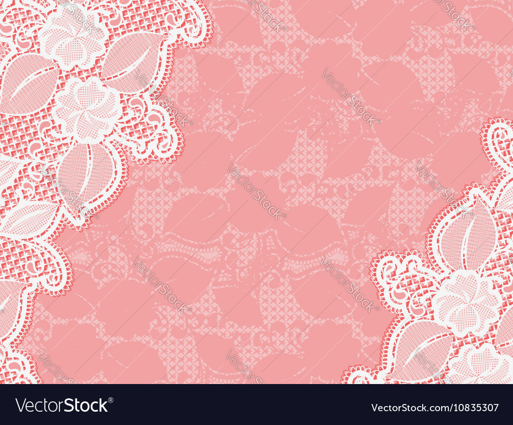 Lace invitation design template sample wedding Vector Image