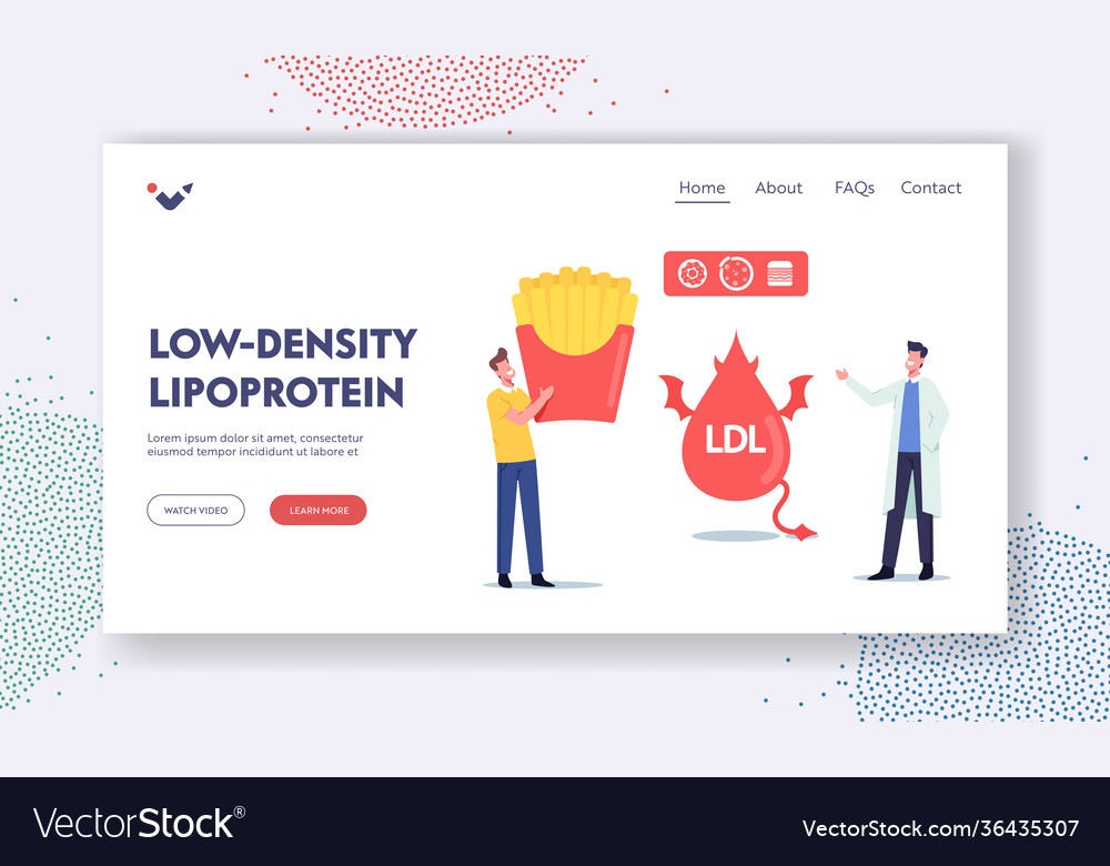 Niedrige Dichte Lipoprotein Landing Page Template