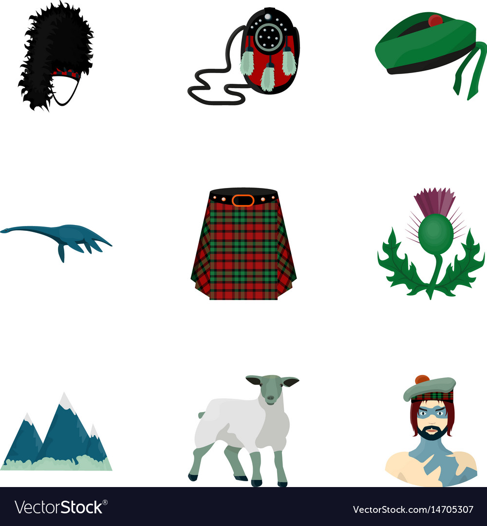 National symbols of scotland scottish attractions Vector Image