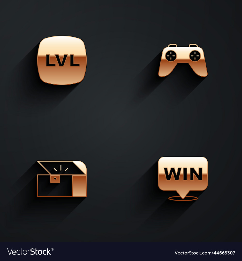 Set level game controller or joystick chest vector image Set level game controller or joystick chest