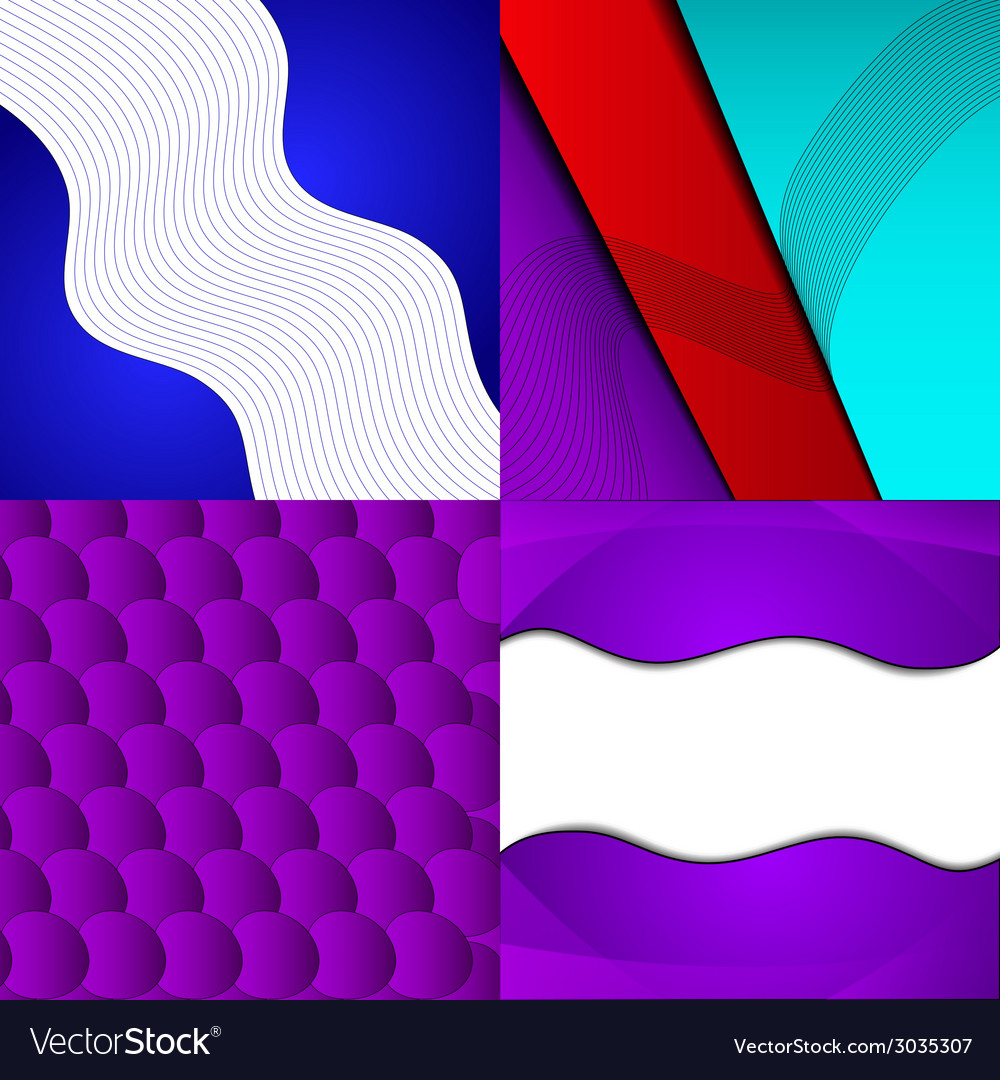 Set of bright abstract backgrounds design eps 10