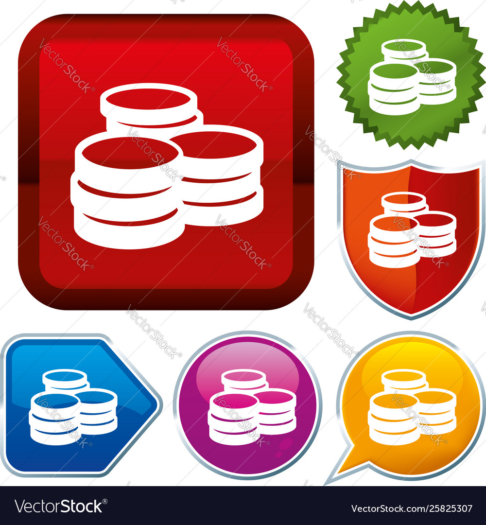 Set shiny icon series on buttons coins