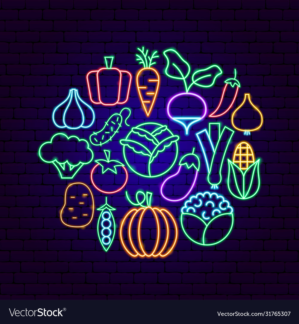 Vegetable neon concept