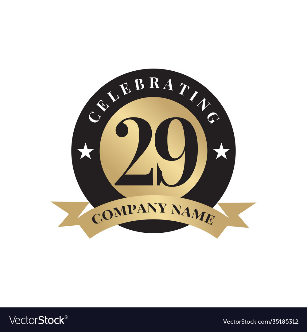 29th year anniversary logo design