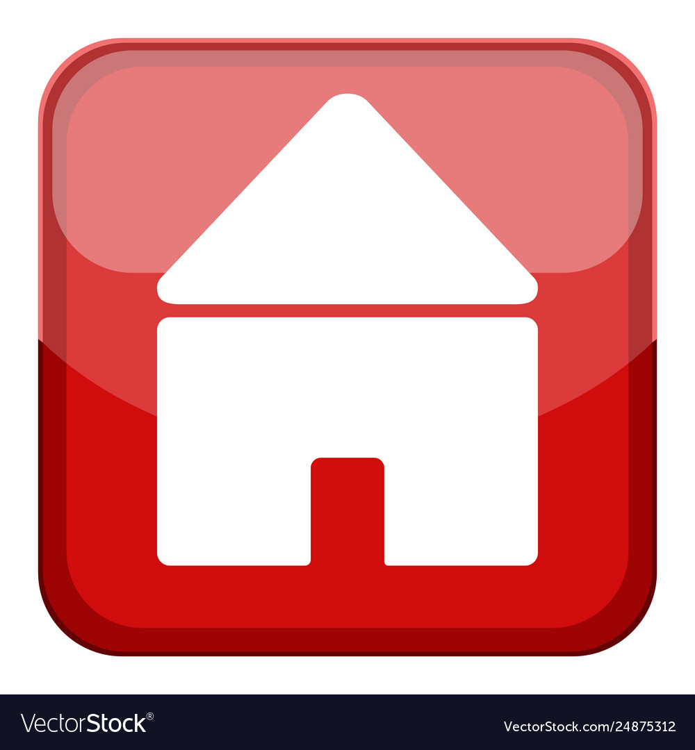 3d app button with a house icon