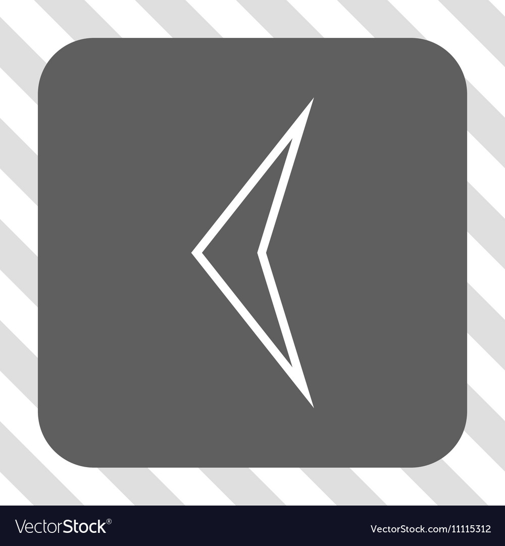 Arrowhead left rounded square button
