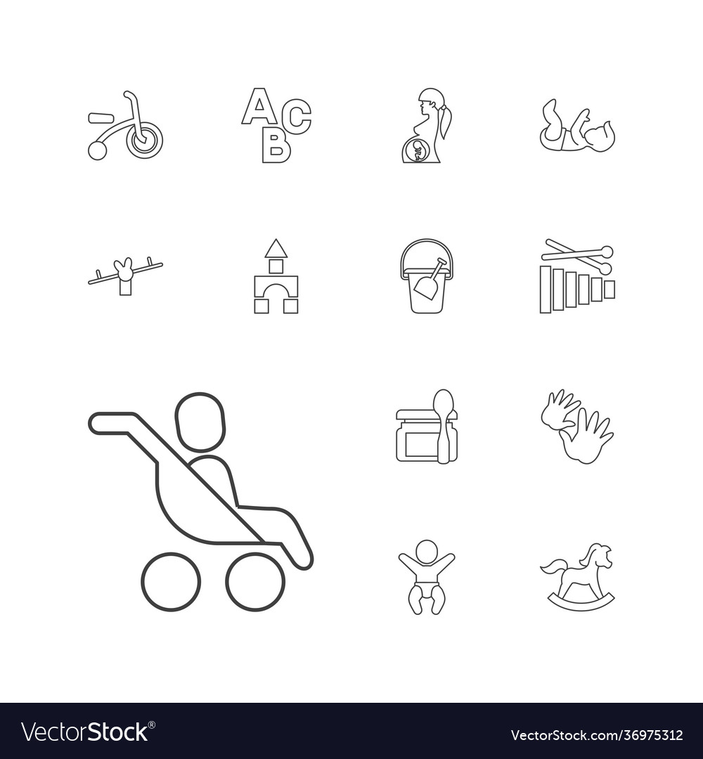 Child icons Royalty Free Vector Image - VectorStock