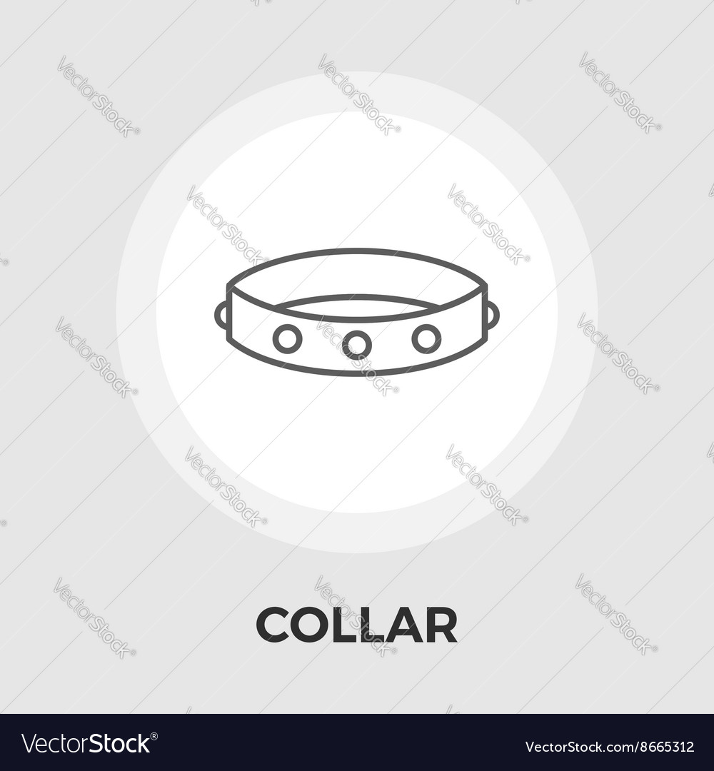 Collar flat icon Royalty Free Vector Image - VectorStock