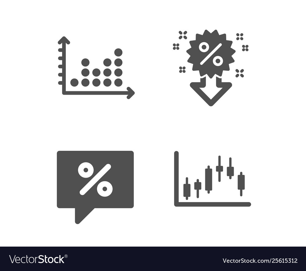 Dot plot discount message and icons vector image Dot plot discount message and icons