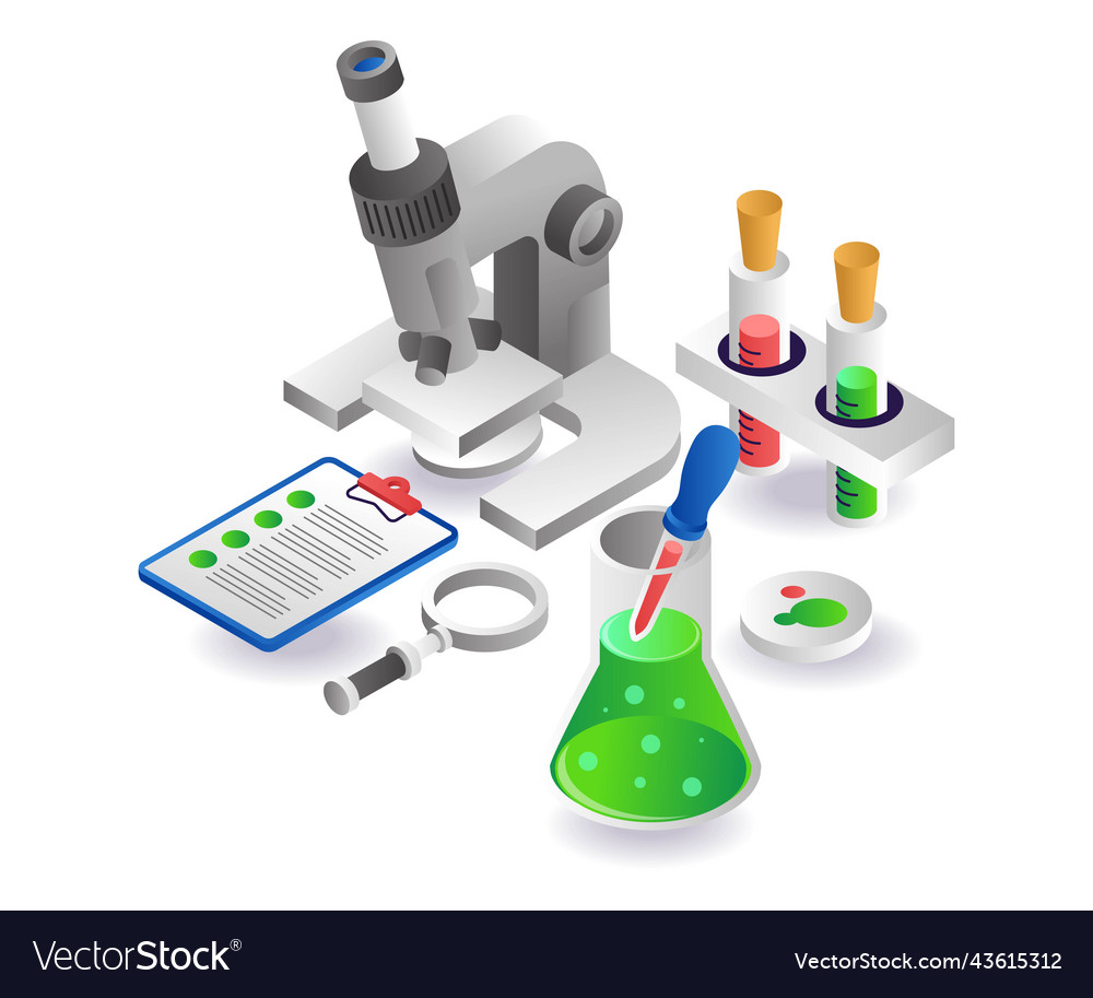 Experimental laboratory data analysis Royalty Free Vector