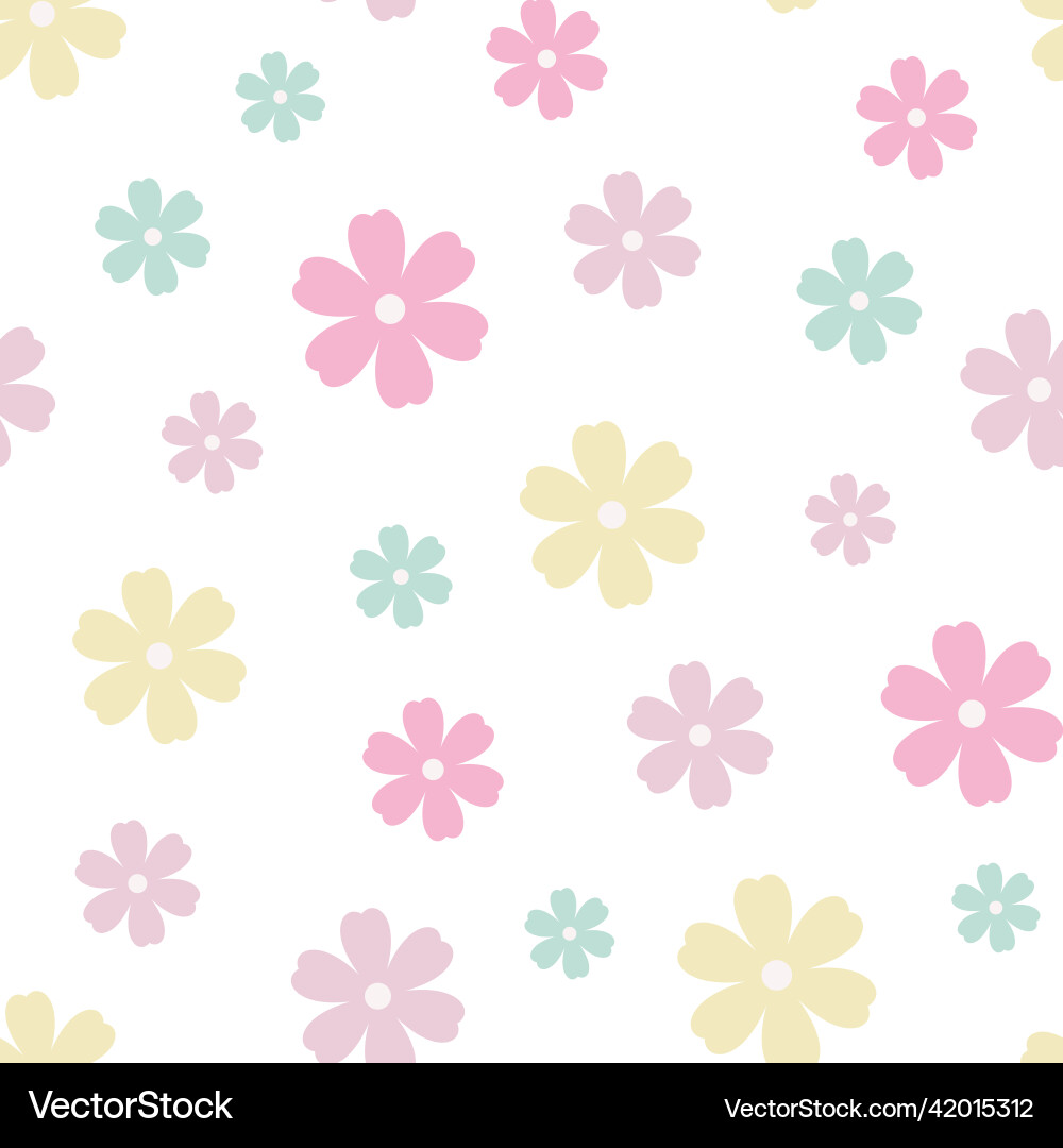 Floral pattern flower seamless repeat Royalty Free Vector