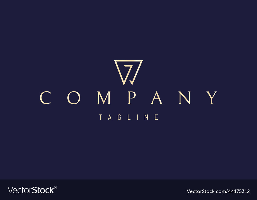 Golden Logo On Which An Abstract Image Royalty Free Vector