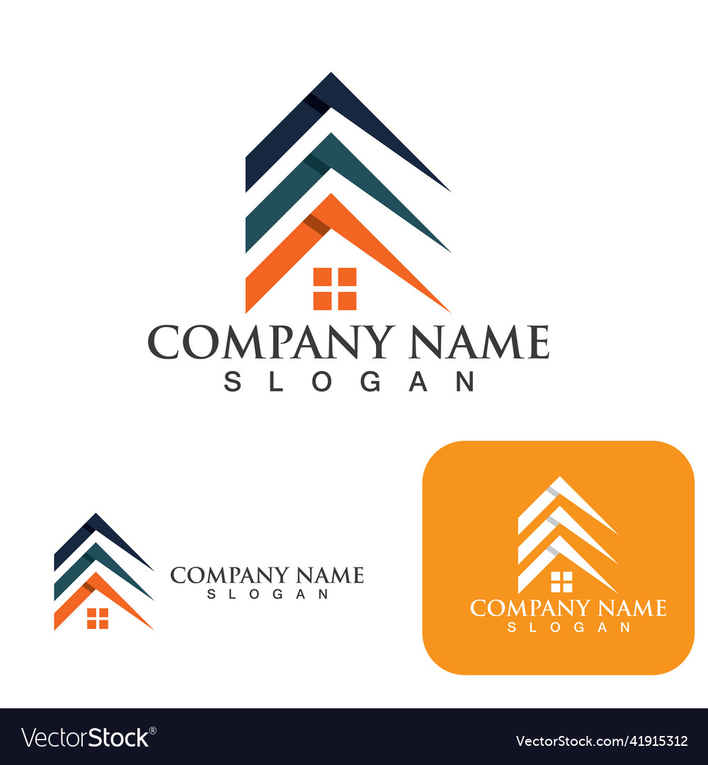 Home and building logo symbol Royalty Free Vector Image