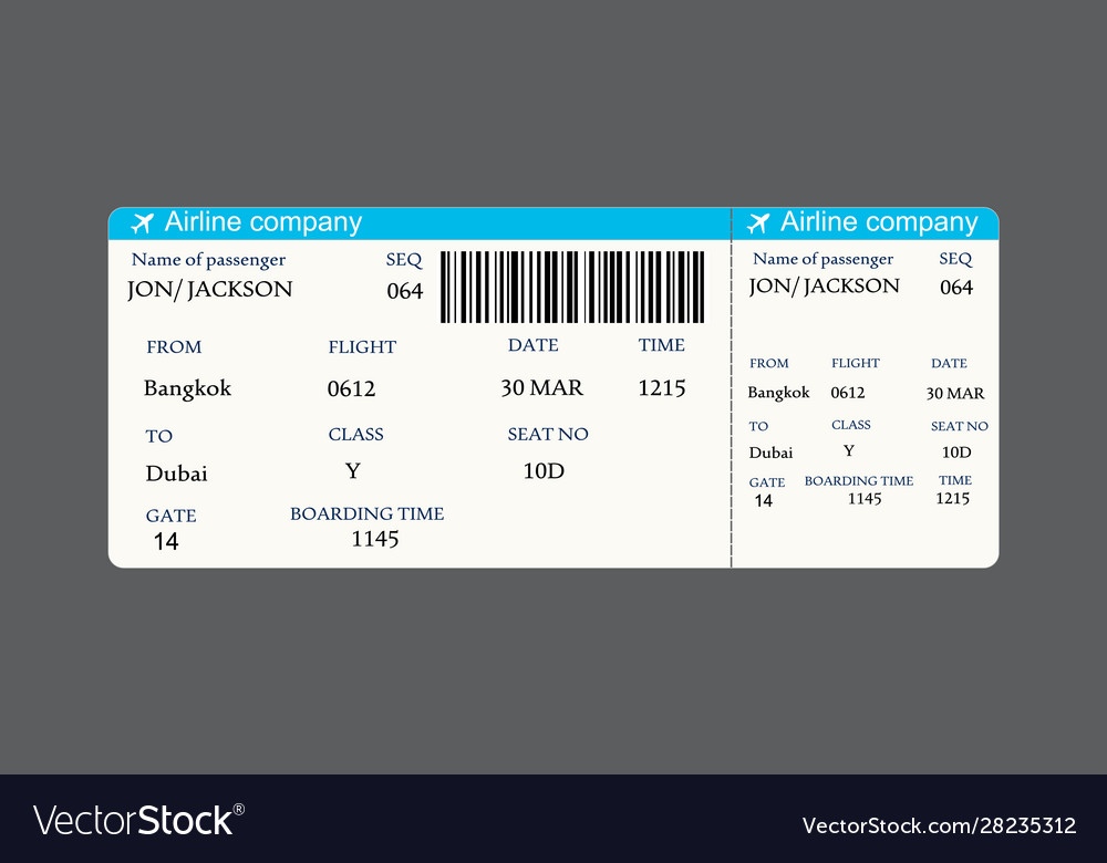 Image airline boarding pass ticket with qr2